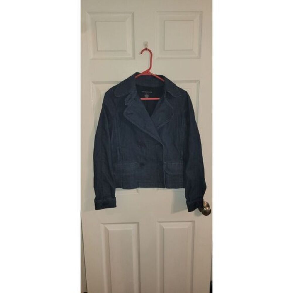 Larry‎ Levine  Women's Blue Denim Jacket Blazer Size Medium